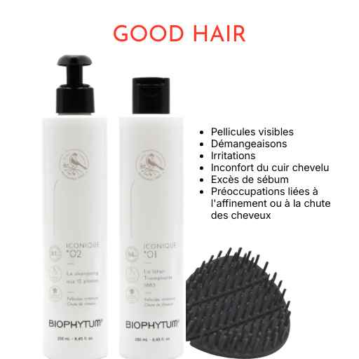 La Lotion Triomphante 1883.  Traiter · Apaiser · Densifier