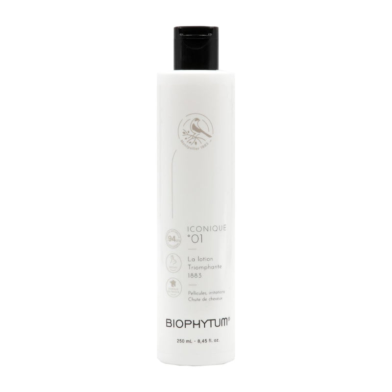 La Lotion Triomphante 1883.  Traiter · Apaiser · Densifier