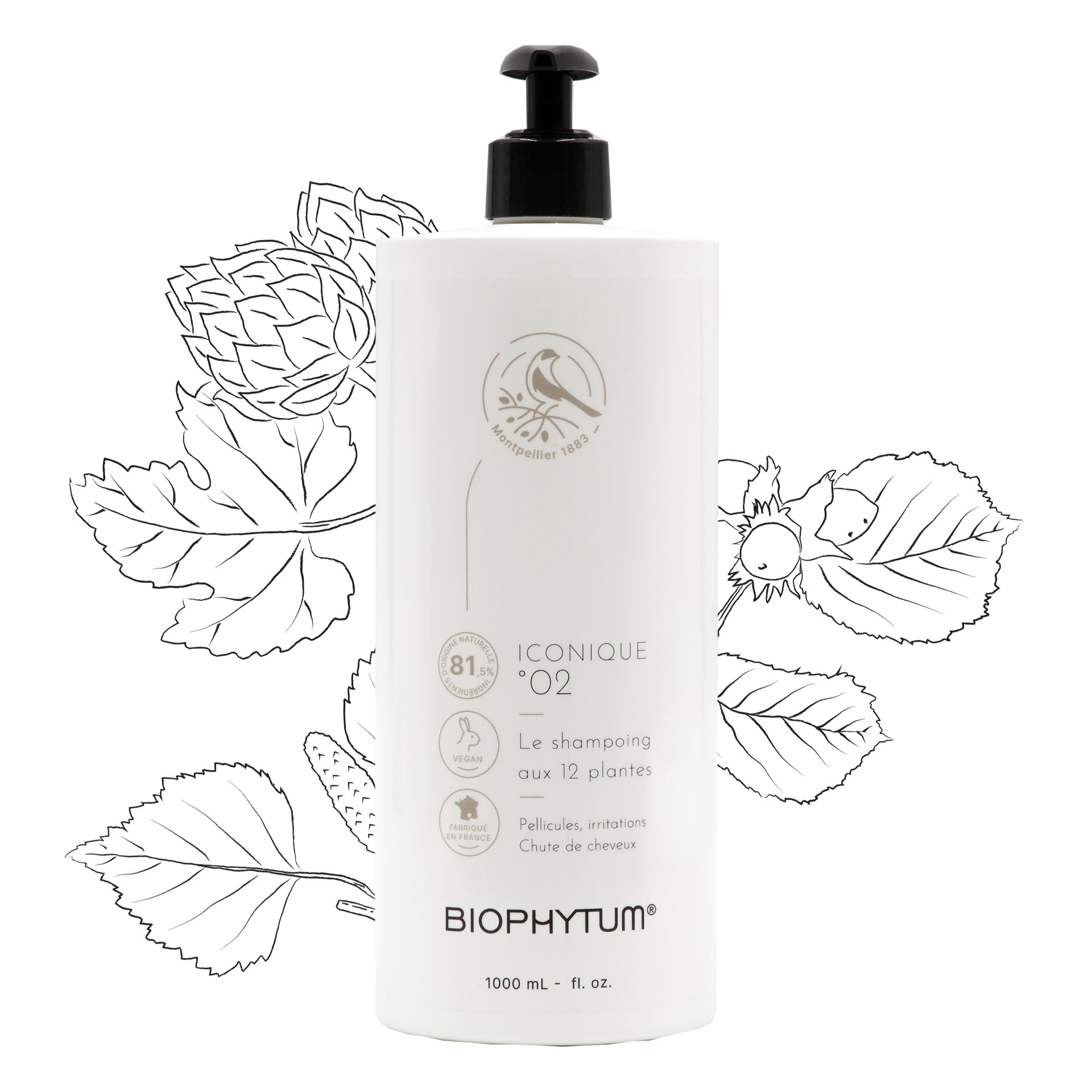 Shampooing aux 12 Plantes  Grand Format 1L